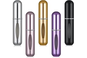 DEPOZA Perfume Travel Refillable Mini Perfume Travel Bottles Portable Spray Atomizer Accessories 5 sets of 5ml/0.2oz