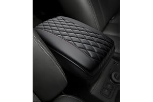 KIMCARLEY Center Console Cover for 2019-2025 2026 Dodge Ram 1500/2500/3500 Accessories, Leather Middle Armrest Console Cover 