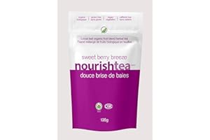 Nourishtea - Sweet Berry Breeze | Organic Fruit Tea | Organic Premium Loose-Leaf Tea | Caffeine Free | No Added Sugar | Brew 