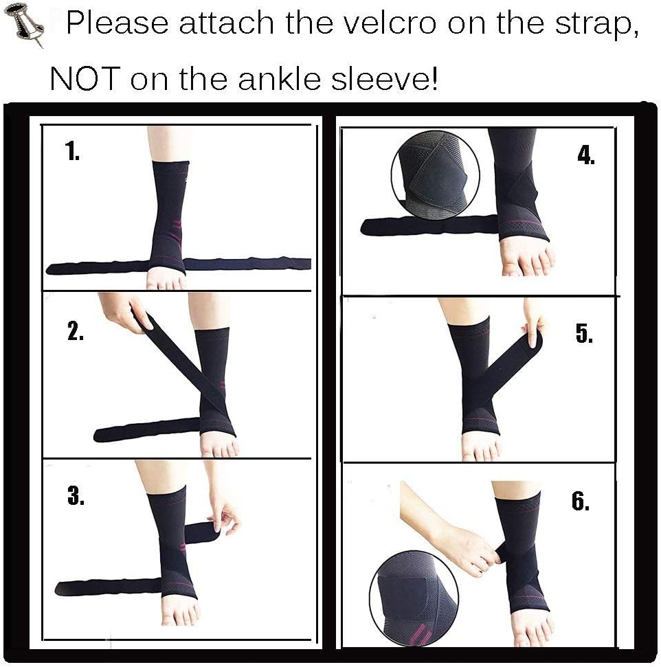 JUPITER Foot Sleeve (Pair) with Compression Wrap, Ankle Brace For Arch, Ankle Support, Football, Basketball, Volleyball, Running, For Sprained Foot, Tendonitis, Plantar Fasciitis: Health & Personal Care