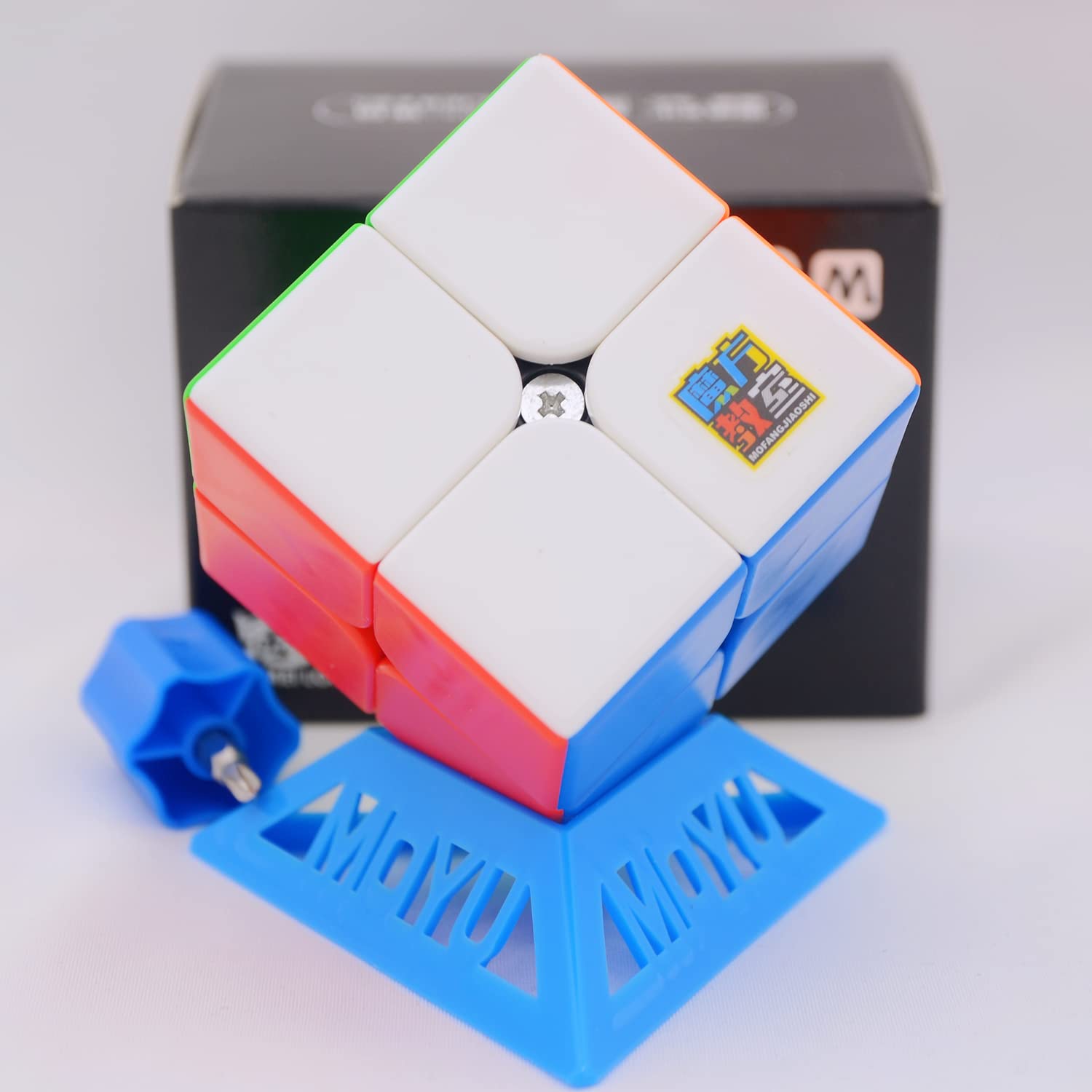 Moyu Meilong 2x2 M Magnetic Stickerless Speed Magic Cube MoFang JiaoShi Meilong 2x2x2 m Cube Magic Cubing Classroom Magnetic Puzzle