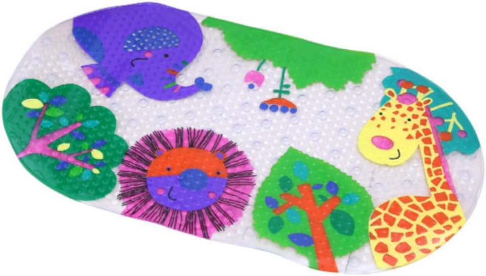 LUOYIMAN Bathtub Mat Non Slip Bath Shower Mat with Suction Cups (Zoo)