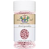India Tree Nature's Colors, Pink, Sugar Sprinkles for Baking and Decorating, Small, 2.7 Oz Jar (Pack of 1)