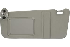 CRAZYPARTS Driver Left Side Sun Visor Without Light Compatible with Toyota Camry 2007 2008 2009 2010 2011 Replacement Number 74320-06780-B0 0400230506B0 Colour Gray