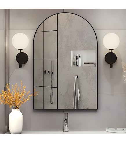Miroir De Salle De Bain Octogonal Moderne - 70x50 Cm, Fixation Murale, Bords Arrondis