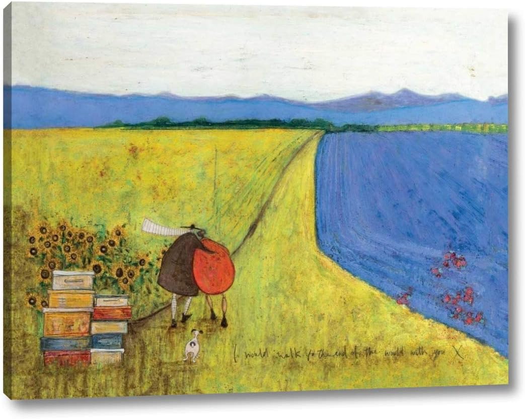 I Would Walk to The End of The World with You by Sam Toft - 29" x 38" Canvas Art Print Gallery Wrapped - Ready to Hang