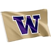 Desert Cactus University of Washington UW Flag - 3 x 5 Feet Huskies Banner, Indoor/Outdoor Durable Fabric, 100% Polyester Design (Style 1)