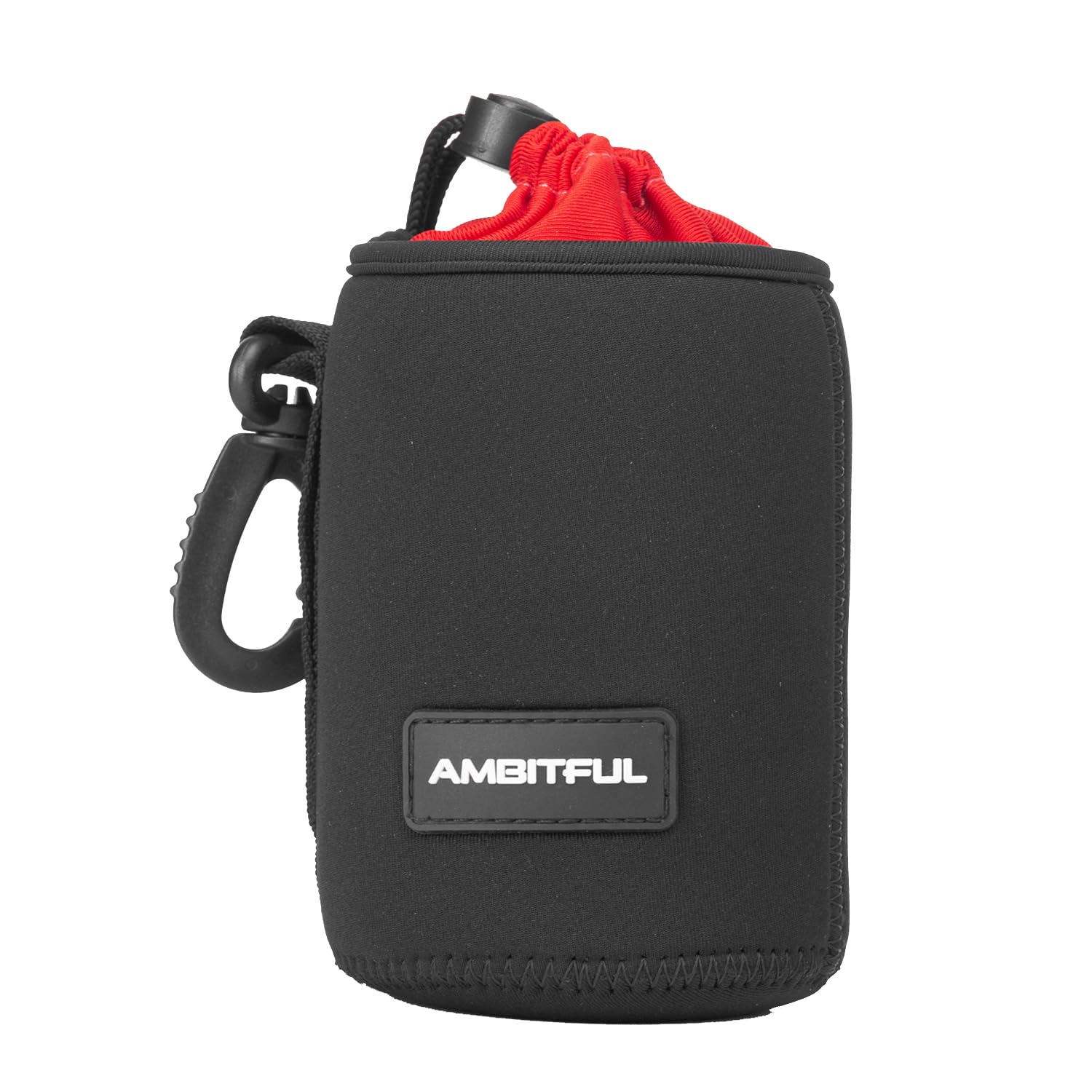 AMBITFUL 75 x 130 mm / 2.95 x 5.11 inch S Size Lens Pouch Compatible with Canon, Nikon, Sony, Pentax, Olympus Small Camera Lens Case Bag Thick Protective Neoprene Pouch Soft Plush for DSLR Lens