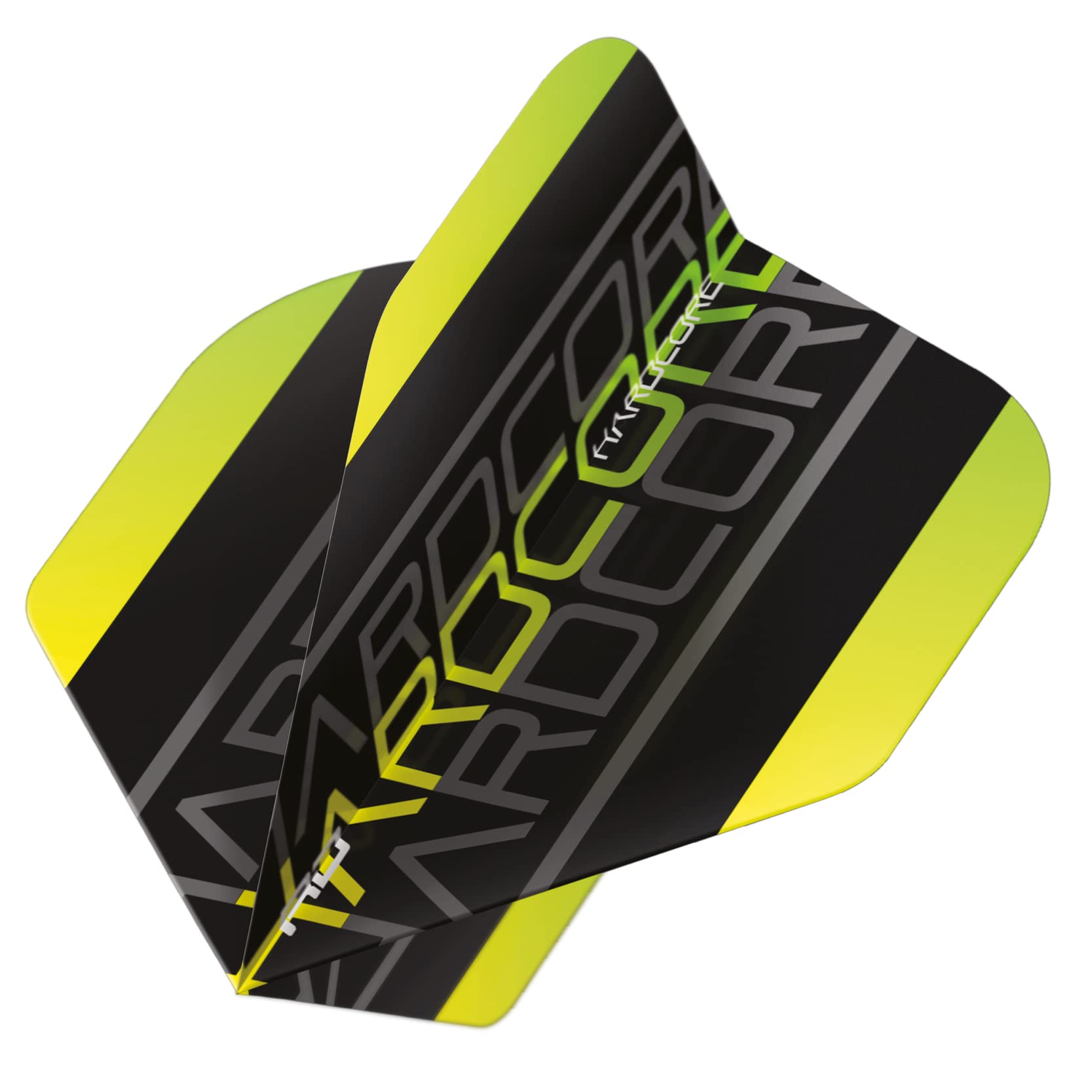 RED DRAGON Hardcore XT Yellow Triple Dart Flights - 4 Sets Per Pack (12 Flights in Total)