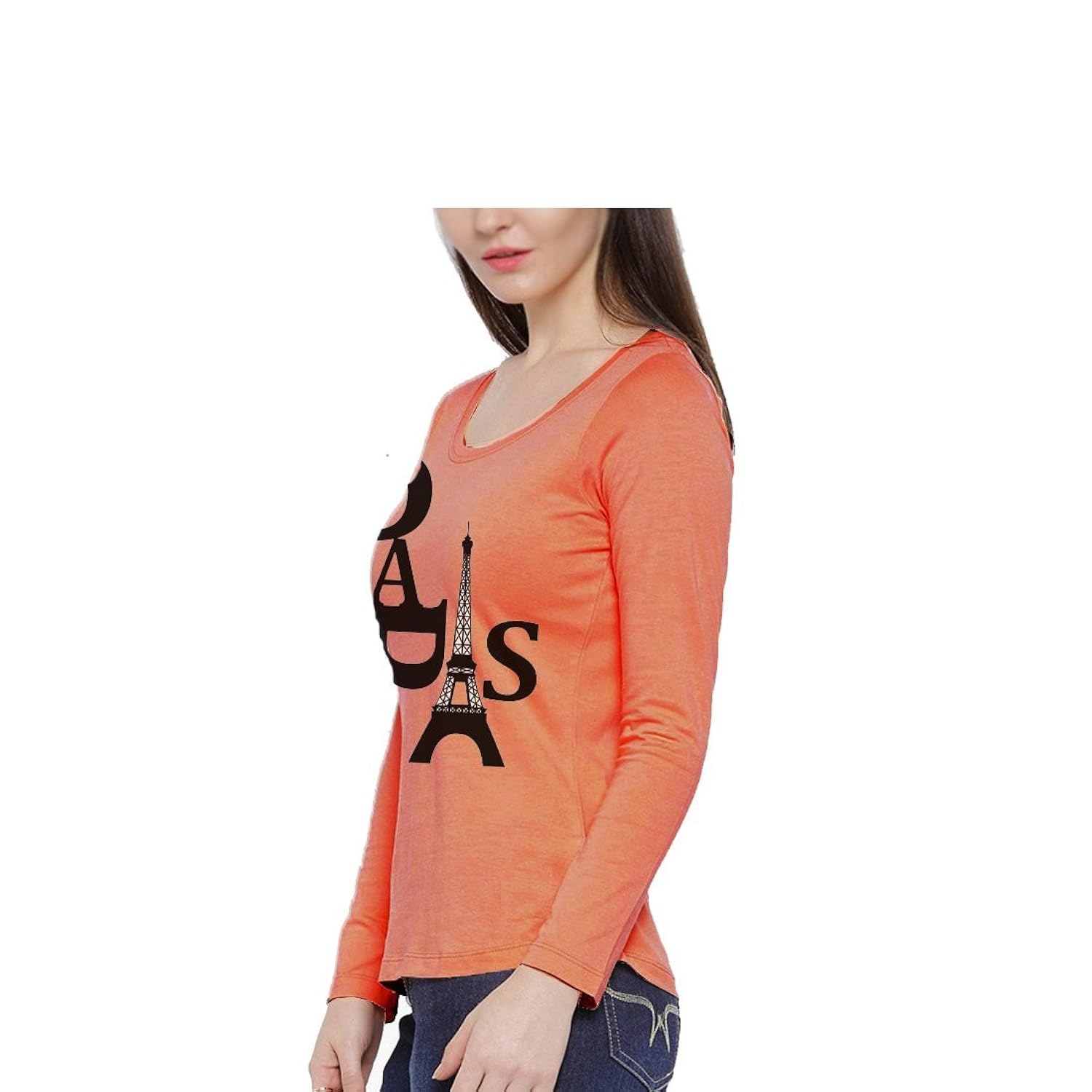 lime printed round t shirts for women