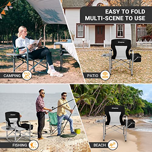 KingCamp Heavy Duty Camping Director Chair Outdoor Folding Chairs for