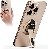 TODI for MagSafe Phone Grip Stand, 3-in-1 Magnetic Finger Ring Holder with Double-Sided Magnet, Fidget Toy Design, Magnetic Phone Stand for iPhone 16/15/14/13/12 Series (Gold)
