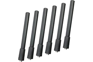 SAMCOM Walkie Talkie Short Antenna with SMA-Female, 3.4 inch Elastic Antenna for Two Way Radio UHF 400-480MHz, Compatible with Samcom FPCN30A/ FPCN10A (6pcs)