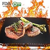 Homar BBQ Grill Mats - Set of 2 Heavy Duty Barbecue Grill and Bake Mats - Best in Barbecue Tool Sets Cooking Tools Accessories - Reusable Dishwasher Safe Nonstick for Gas Charcoal Electric Grills