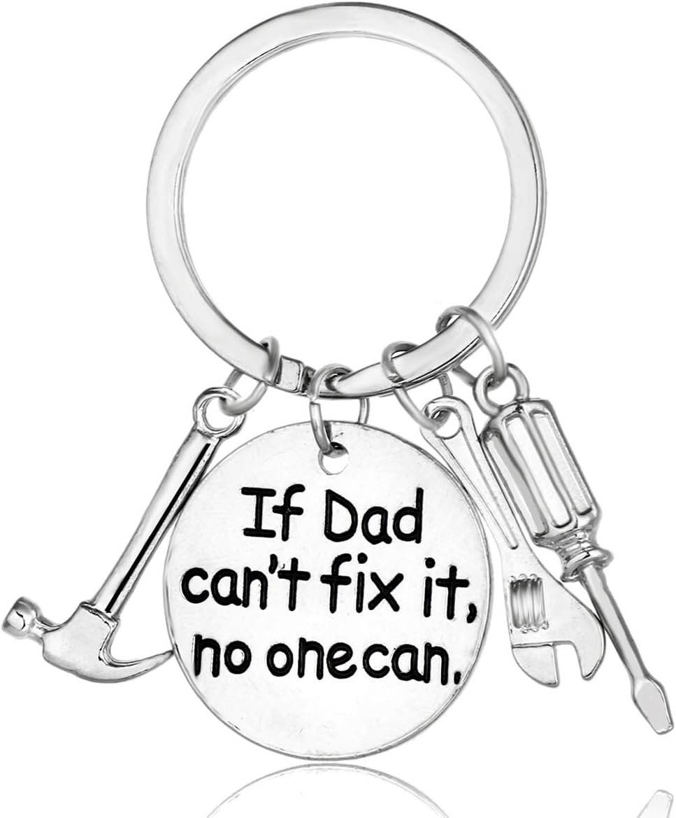 MADHAHEFU Dad Gifts From Son Daughter If Dad Can't Fix It No One Can Keychain For Men Appreciation Gifts For Father (If Dad Cant No One Can)