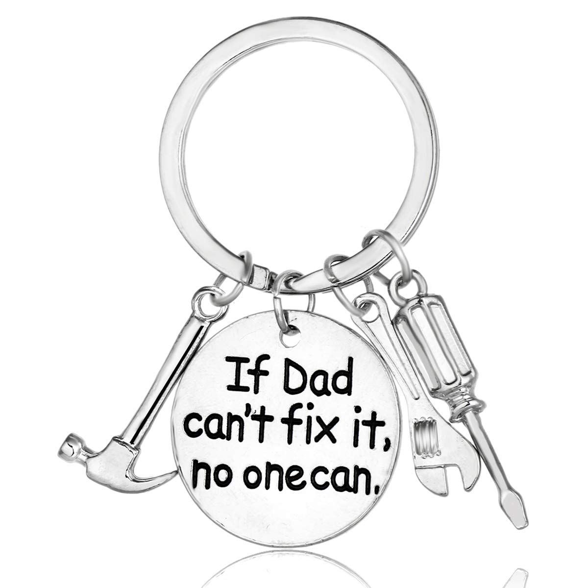 MADHAHEFU Dad Gifts From Son Daughter If Dad Can't Fix It No One Can Keychain For Men Appreciation Gifts For Father (If Dad Cant No One Can)