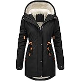 UMIPUBO Women's Winter Quilted Coat Thicken Parkas Fleece Lined Down Jacket Warm Puffer Outwear with Fur Hood