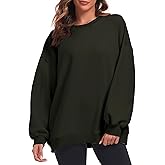 Oversized Sweatshirt for Women Crew Neck Fleece Sweatshirt Casual Long Sleeve Pullover Tops Trendy Clothes
