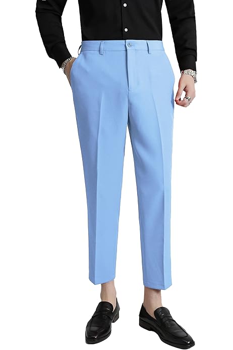 Hombre Azul PantalÃ³n Yale De Vestir Precio Pantalón De Vestir