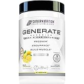 Cutler Nutrition Generate EAA and BCAA Powder: Best Branched Chain Amino Acids Supplement with Essential Amino Acids, 5g BCAAs, 2g EAAs for Lean Muscle Mass | Sour Lemonade, 30 Servings