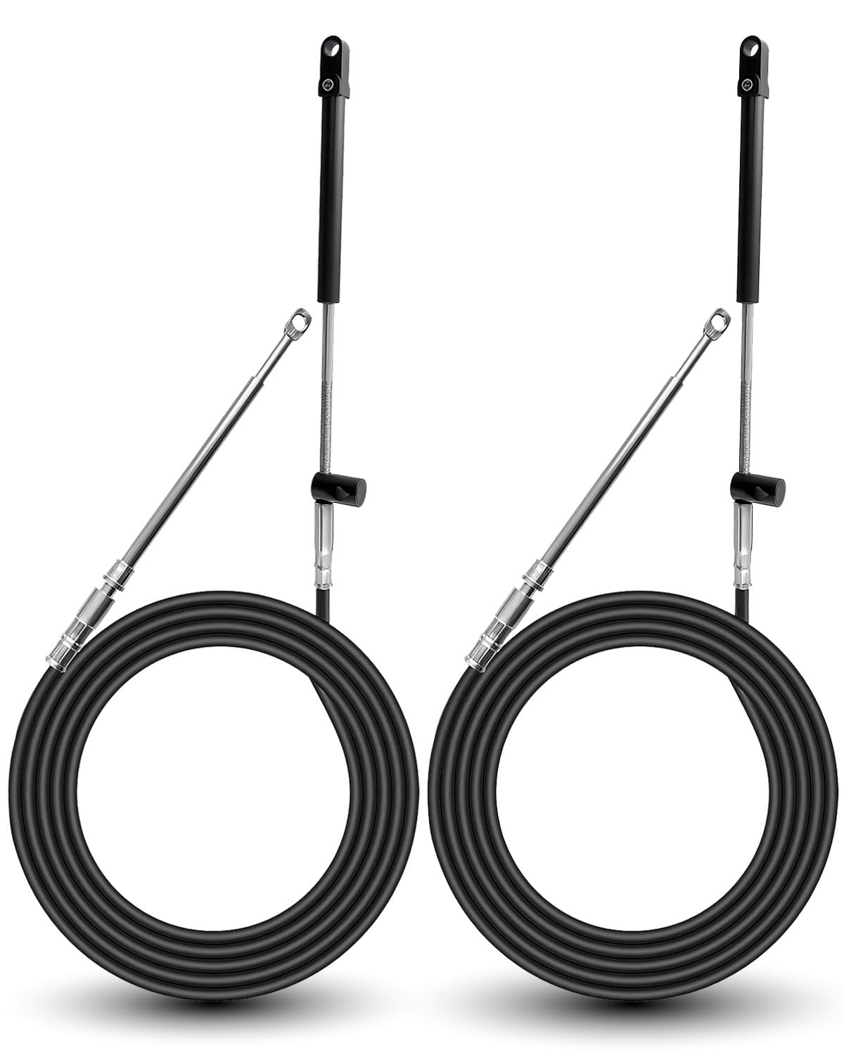 Photo 1 of GUZIKO 2Pcs 12 FT Outboard Engine Control Cables Fit for Mercury Mariner Outboard Engine, GEN II Throttle and Shift Cables