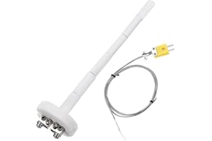 MECCANIXITY 6" K Type Ceramic Kiln Furnace Thermocouple Sensor Probe for Muffle Furnace Oven, with 3.3ft Thermocouple Wire, H