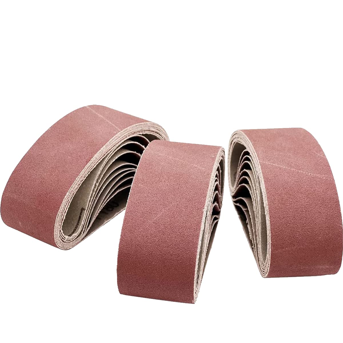 FEIHU 40 x 303 mm Sanding Belt,for Polishing Metal, Wood,5 Different Grits,3×40/80/120/180/320 Grit, Compatible with Manual Sanders/Sanding Block,15 Pieces