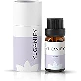 Yuganify Lavender Essential Oil 100% Pure, Undiluted, Premium Therapeutic Grade Diffuser Oil for Aromatherapy, Relaxation, Sleep Support, Stress Relief, Skin & Hair Care, Natural Scent, 10ml