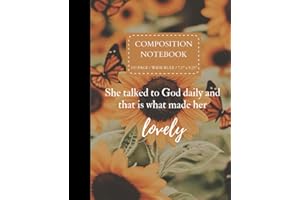 Composition Notebook College Ruled Sunflower from God: Illustration | Aesthetic Journal for School, Office, Work | Wide-Lined
