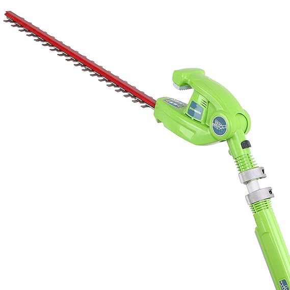 greenworks pole hedge trimmer
