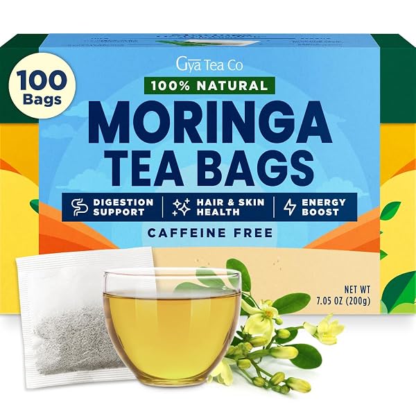 GYA TEA CO MORINGA HERBAL TEA BAGS (100...