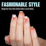 TOMICCA Coffin Shaped Short Nail Tips 360Pcs Half Matte Full Cover Clear view 7