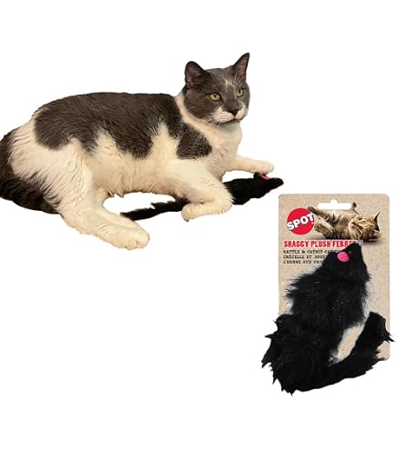 Gray Rabbit Fur Cat Toy Mouse With Squeaker - Interactive Play For Cats 2 thumbnail image