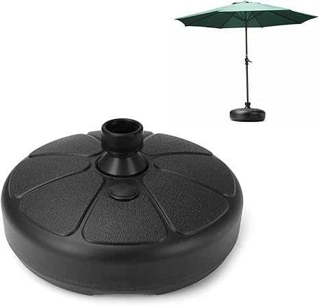 dDanke Base de plástico para sombrilla de 30 kg, rellena de Arena y