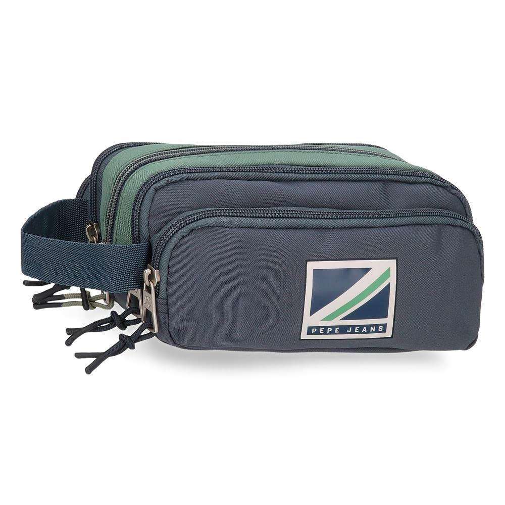 Pepe Jeans Tom Pencil Case Blue 22x10x9 cms Polyester