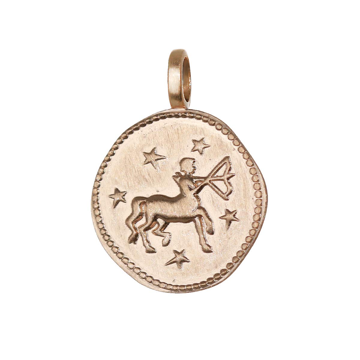 NKlaus Sagittarius Star Sign Gold Plated 18k Gold 16mm Pendant Horoscope Zodiac 1662