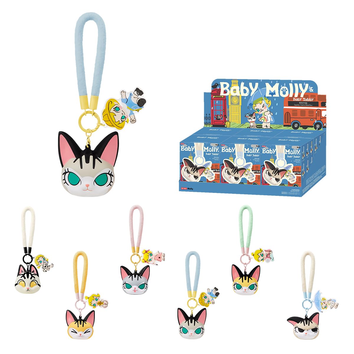 POP MART Baby Molly & Baby Tabby Series-Pinch Pendant Blind Box Whole Set Articulated Character Premium Design Gifts for Women Fan-Favorite Collectible Art Toy Figure — image 1
