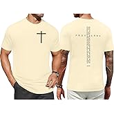 Christian Shirts for Men Vintage Religious Cross Bible Verse T-Shirt Jesus Faith Tshirt Inspirational Graphic Tees