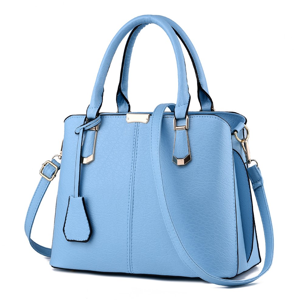 FiveloveTwo Womens Satchel Handbag Tote Purse Top Handle Shoulder Bags and Purse skyblue