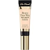 Too Faced Born This Way Soft Matte Foundation | Hydrating, Blurring, Waterproof, All-Day Oil Control Foundation that Helps Smooth Skin’s Appearance, 1 Fl Oz