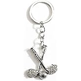 Golf Keychain with Rhinestone Ball and Club Bling Keycharm for Women Elegant Golf Lover Gift