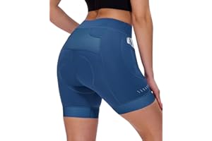 Sportneer Bike Shorts 4D Gel Padded Cycling Shorts with 3 Pockets Wide Waistband for Spinning Biking Cycling