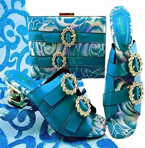 Black Color African Shoes and Matching Bags Italian Shoe and Bag Set for Party