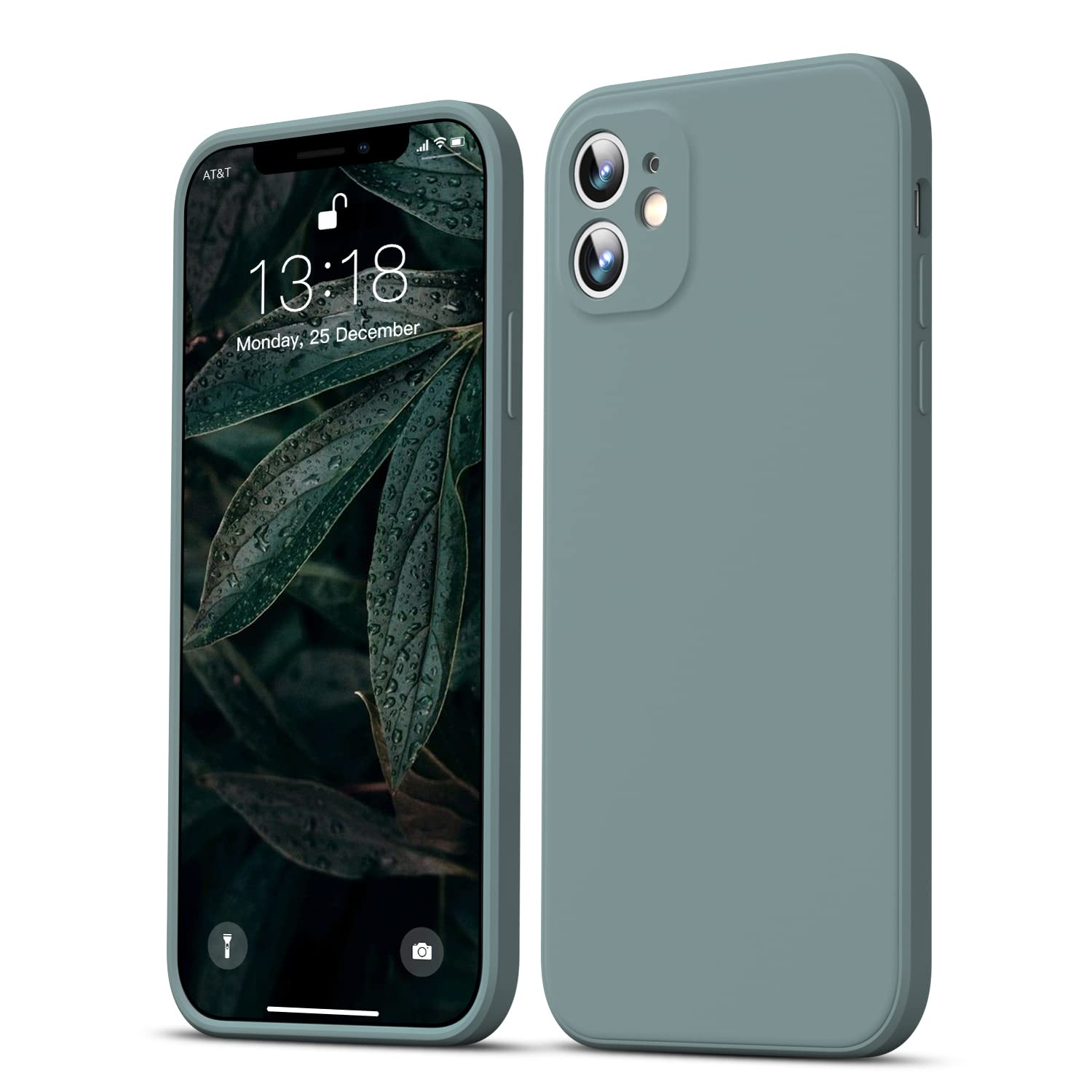 GOODVISH Ultra Slim Liquid Silicone Case Compatible with iPhone 11 6.1 inch | Upgraded Camera and Screen Protection | 360 ° Full Covered Shockproof Cover(Pine Green)