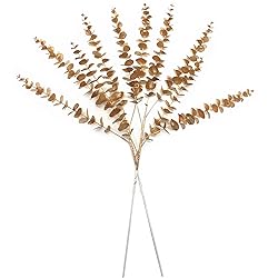 CATTREE Artificial Eucalyptus, Plastic Gold Plants