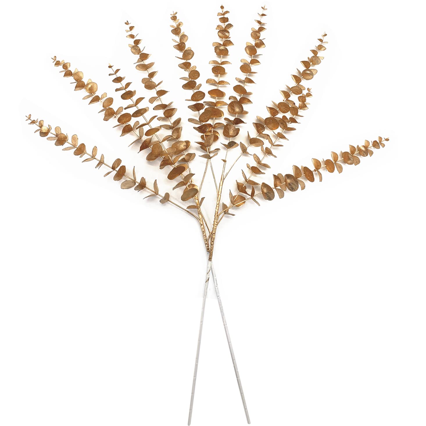 CATTREE Artificial Eucalyptus, Plastic Gold Plants