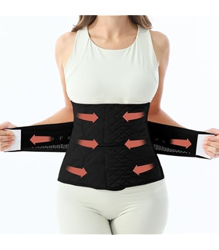 Waist trainer trimmer belt post post partum trainer breathable color black Postpartum Recovery Coset Waist Trainer Body Shaper Belt  main image 2