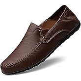 Men's Loafers Genuine Leather Flat Breathable Casual Shoes Handmade Slip On Driving Shoes Fashion Business Shoes