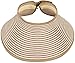 TAUT Women's Roll up Wide Brim Straw Hat Visor With Bow