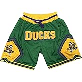 D-5 Men Basketball Shorts Mighty Ducks Sport Shorts Green/Black
